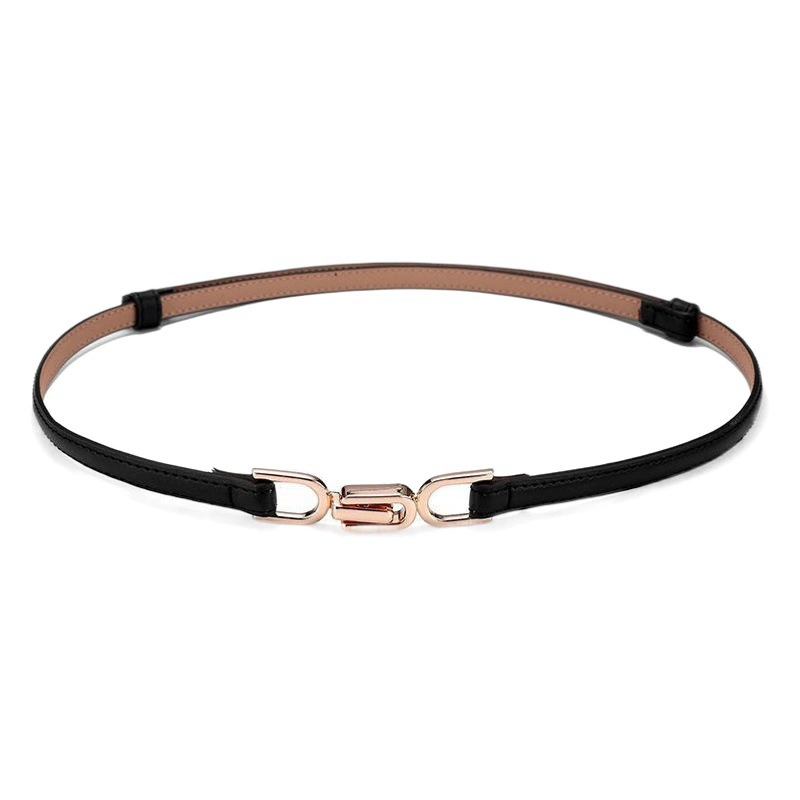 Неперфорированная матовая Женская юбка с регулируемым поясом на кнопке, платье с отделкой, черный тонкий пояс с рубашкой