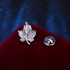 Classic small brooch, jacket, pin, airplane, badge, European style, maple leaf