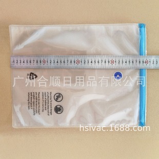Spot Amazon Cross-Border Clothing Vacuum Bag Warning Compressed Zipper Bag Transparent Pe Clothing Packaging Bag