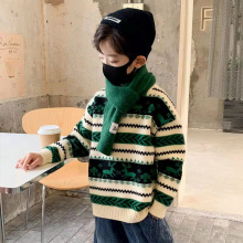 儿童装男童毛衣2024新款中大童冬款男孩冬季加厚冬款线衣一件代发