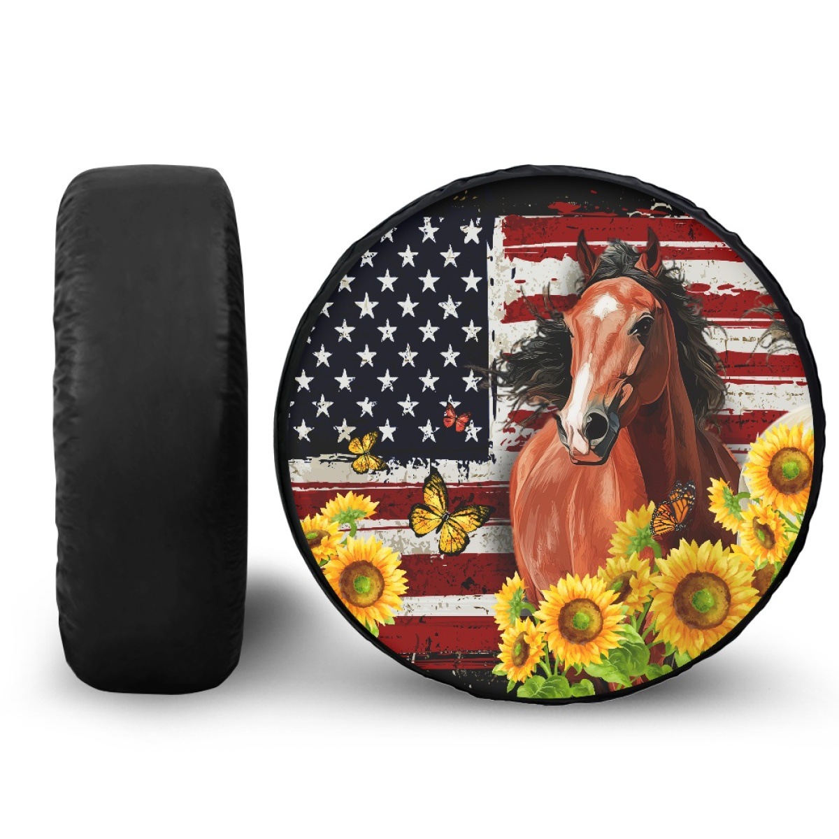Laitu Keding Polynesian printed pattern car universal dustproof spare tire cover car decoration auto parts
