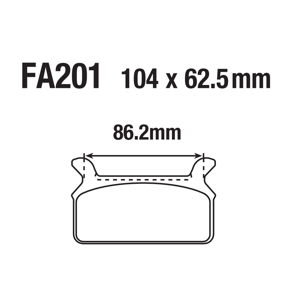 Paña de freno para motocicletas Paña de freno FA201 Harley FLT FLHT FLHR 86 - 99