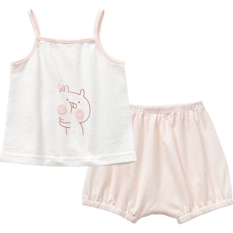Bebé niña camisola traje niñas chaleco verano sin mangas Delgado niño split shorts dos piezas Bebé Ropa de verano image 1