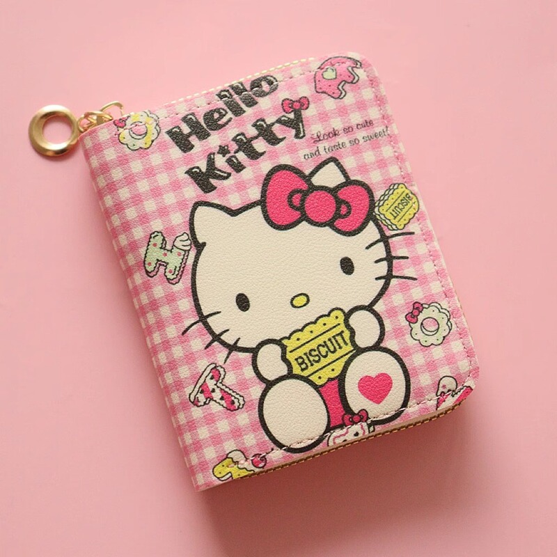 Cartoon Hellokitty Girls Bank Card Coin Bag Coin Bag Mini Cute Zipper Creative Small Wallet
