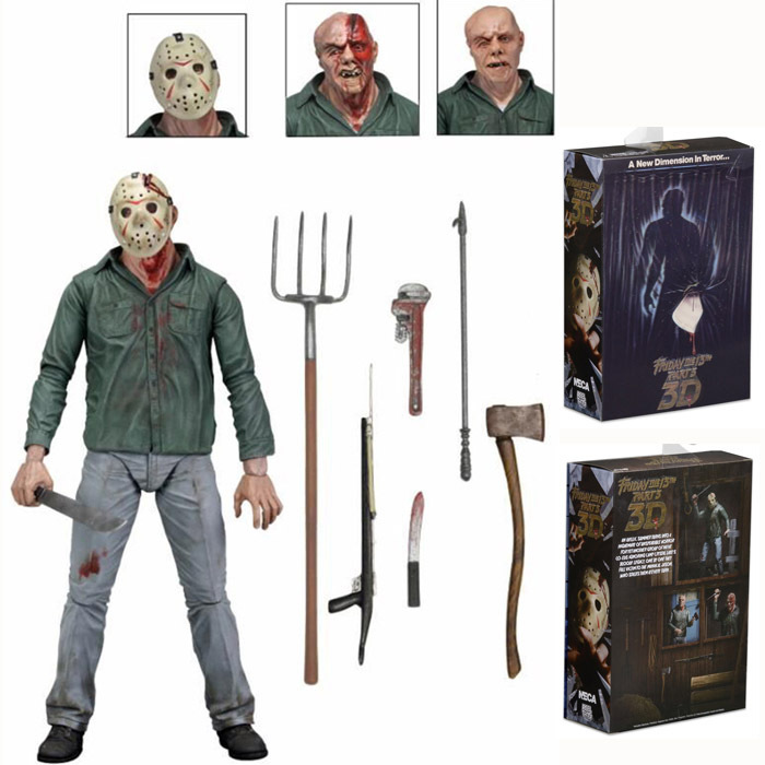 NECA 黑色星期五 第三部 3D版 杰森 JASON 豪华版手办模型