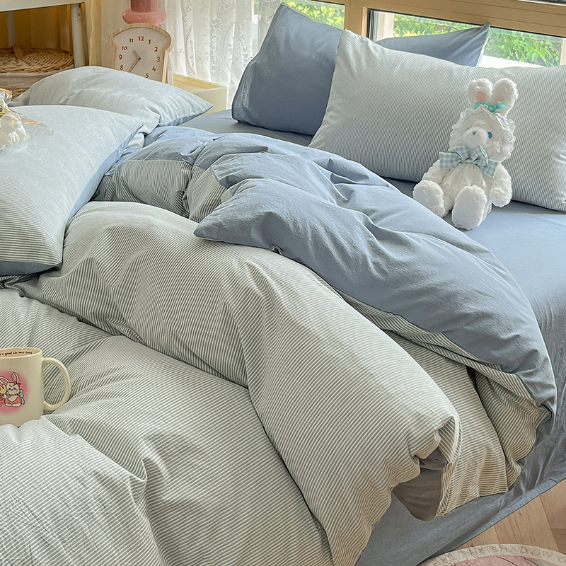 100% cubierta de edredón de algodón cubierta de edredón de dormitorio de estudiantes 150 * 200 cubierta de edredón
