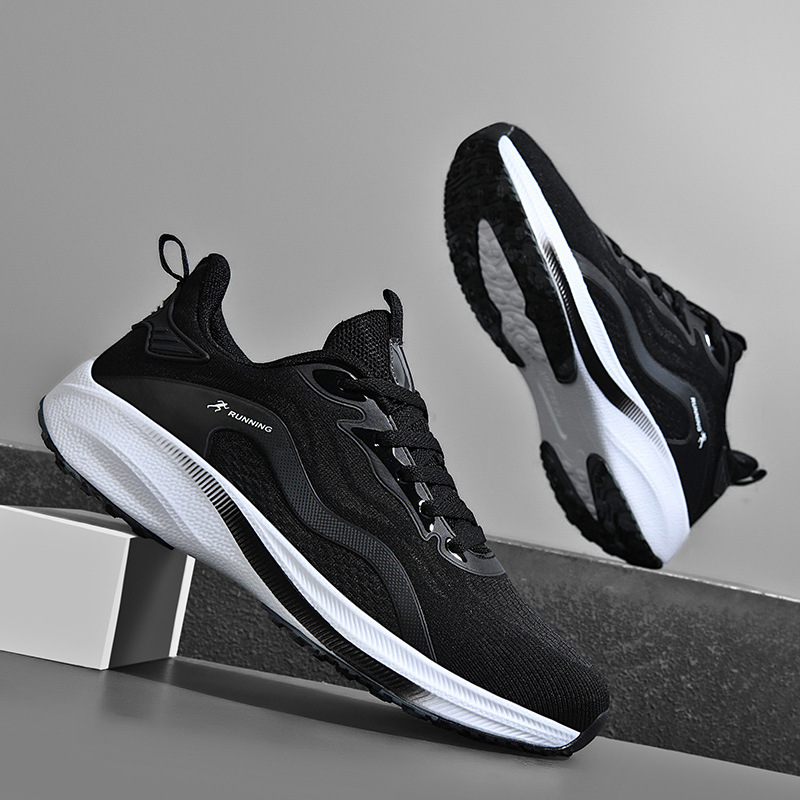 Zapatos deportivos transpirables, ligeros, versátiles, nuevos zapatos de corrida antideslizantes, zapatos de caída de hombre ultra suaves, zapatos de moda