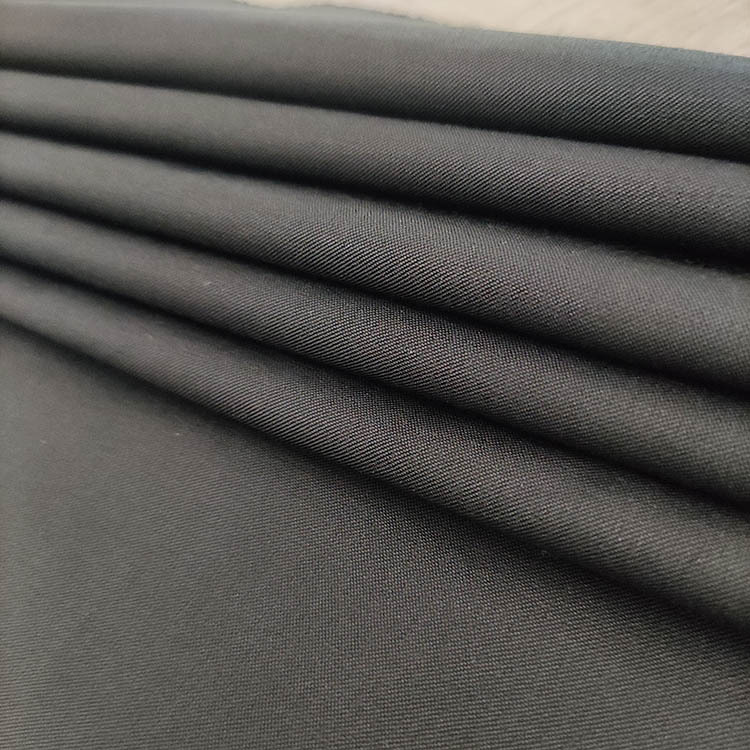 Al por mayor de alta calidad tejida satén algodón poliespandex tela de pantalones elásticos