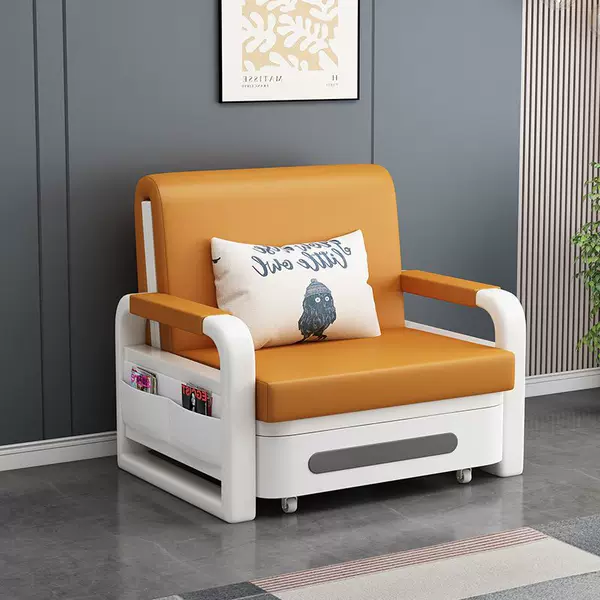 Foldable Dual-Purpose Small Apartment Extendable Bed, Multifunctional Folding Sofa for Living Room, Washable Tech Fabric Sofa Bed for Bedroom