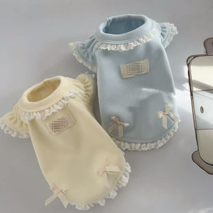 Pet Solid Color Base Basic T-shirt Doll Collar T-shirt Cat Pet Clothes