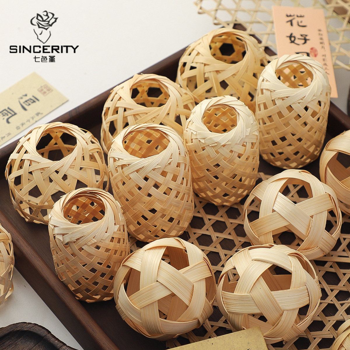 Festival del Medio Otoño de siete colores cordier linternas bambú serie de flores decorativas flores decorativas hechas a mano diy regalo embalaje decorativo