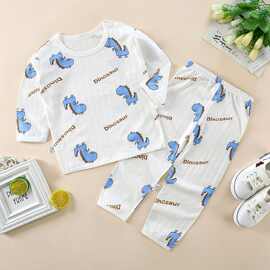 儿童内衣套装薄款纯棉宝宝空调衣服分体睡衣夏季婴儿秋衣全棉春秋