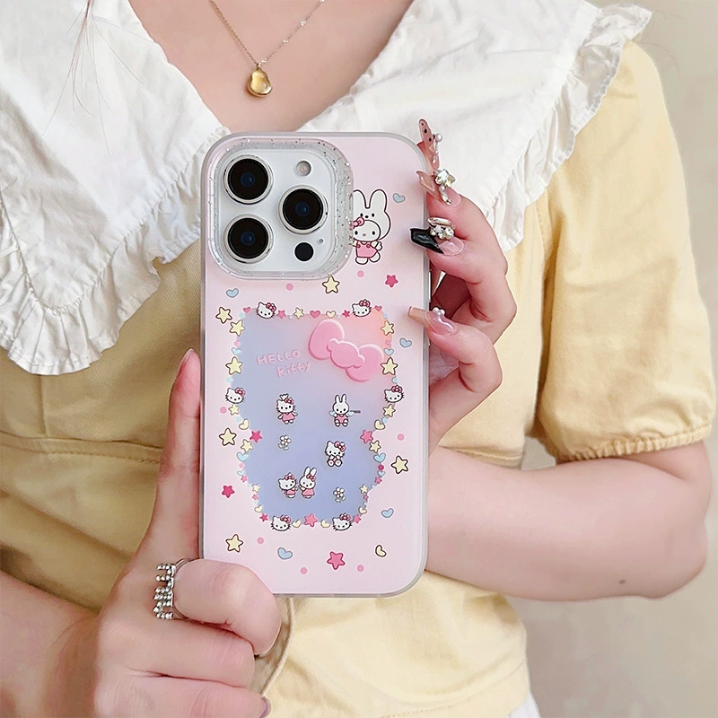 Hello Kitty, яблочный, совместимый iPhone 15, iPhone15 Pro, чехол для телефона, силиконовый милый iPhone14 Pro, iphone, 13promax