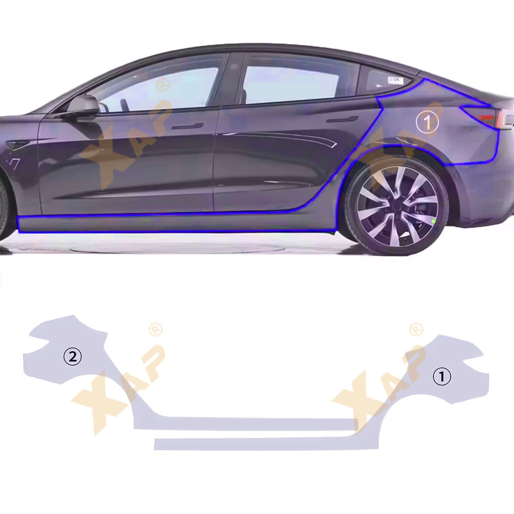 Cross-border Transparent Protective Film for Tesla Model 3 Highland 2024 TPU Invisible Paint
