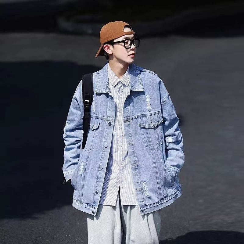 Мужская демисезонная куртка от Denim Brand, большого размера
