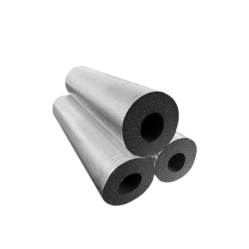 Tubo de aislamiento de caucho y plástico B1 Tubo de aislamiento de esponja de caucho y plástico Tubo de condensación contra incendios Apertura de papel de aluminio Tubo de plástico y caucho autoadhesivo