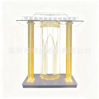 带灯发光讲台 LED遥控亚克力演讲台 主持台 台商业会议台会议桌