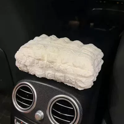 Celebrity Car Accessory for Women, Car tissue box/set - solid-color-armrest-box-puff-tissue-box