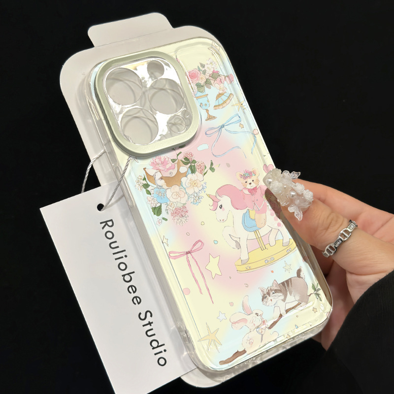 Bow Unicorn Suitable for Apple 15Promax Mobile Phone Case Iphone14 Accessible Luxury 13 Niche 12 Soft Shell 11