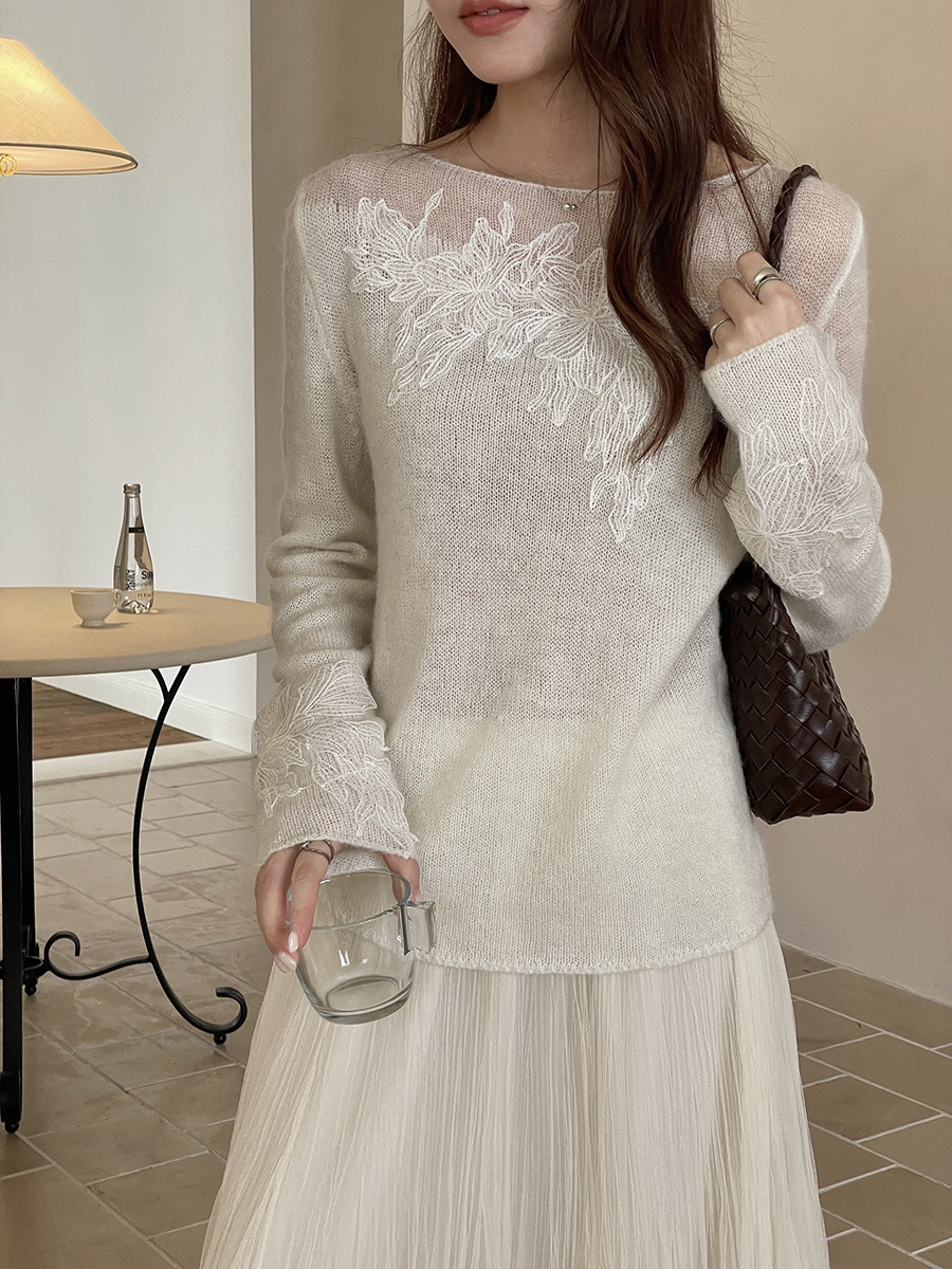 【Floating Mist Light】Korean-Style Autumn and Winter New Women's Tops, Base Layer Shirts, Women's Inner Wear Long-Sleeve Knitwear Bn8208