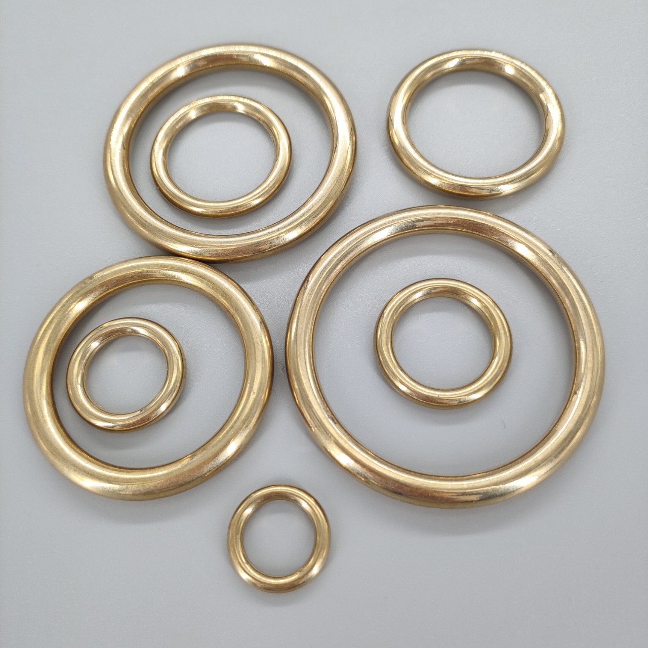 Brass solid seamless copper ring copper ring pure copper ring circle luggage hardware accessories dog rope collar cloth pieces