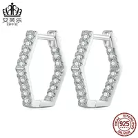 艾芙乐 Genuine earrings, platinum accessory, simple and elegant design, silver 925 sample
