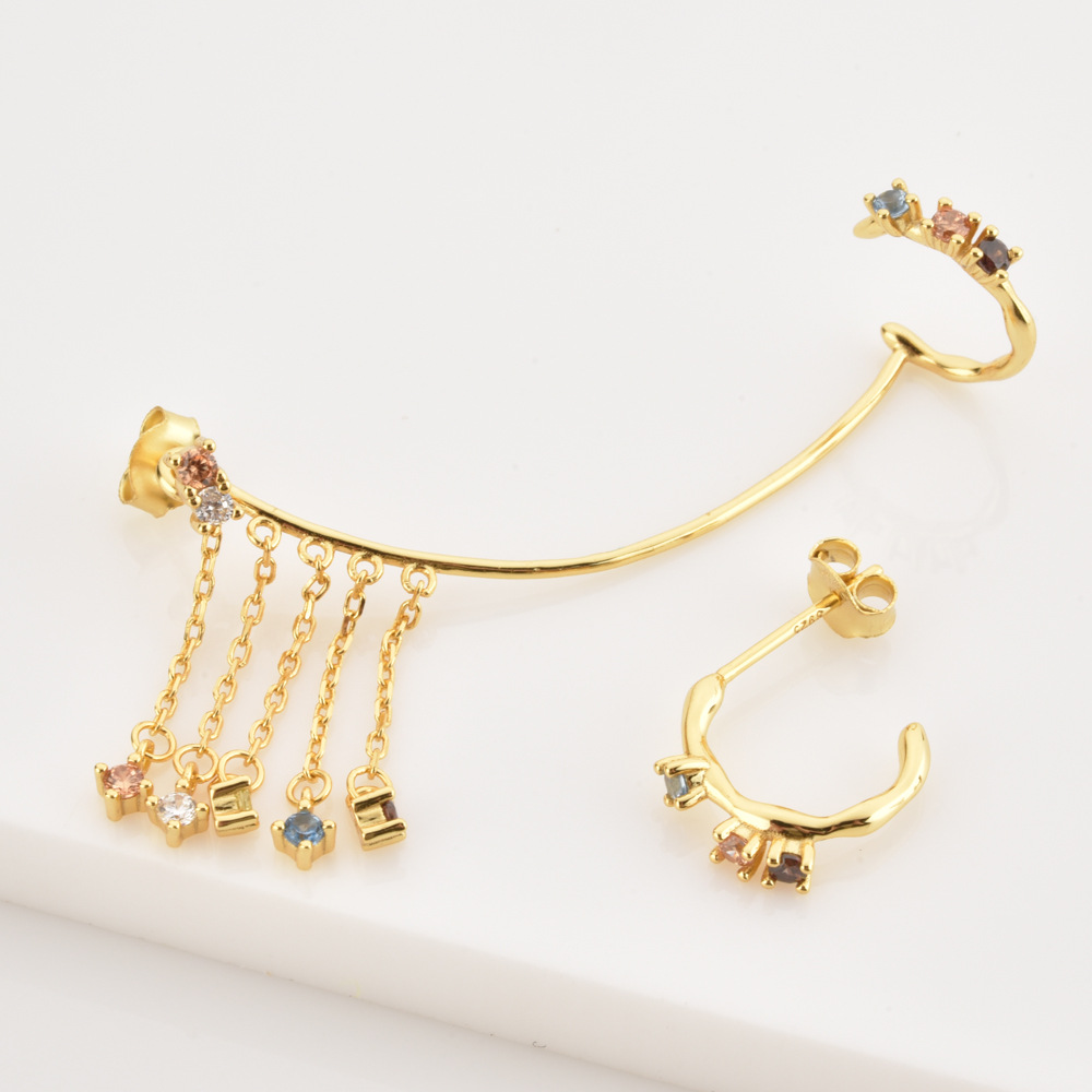 5g Weight 0.05µm-0.08µm Gold Plating Thickness Electroplating Gold Plating Process 925 Sterling Silver Ear Needle Material 18K Real Gold Plated Plating Material Zircon Inlay Material Hoop Earrings, Drop Earrings, Ear Studs Classification Necklace + Jewelry Quantity Daily Occasion 925 Sterling Silver Material Geometric Pattern Women's Gender Simple Style Style Plating Craft Necklace + Jewelry 925 Sterling Silver Geometric Hoop Earrings Drop Earrings Ear Studs 10