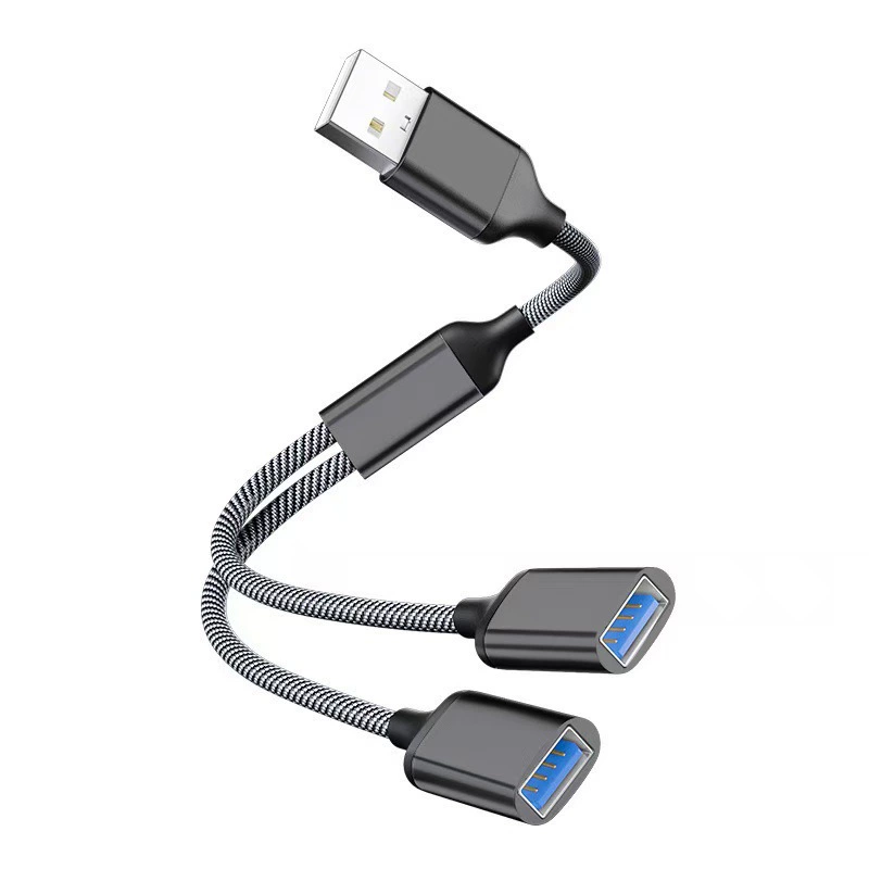 [Typec/USB转双USB2.0OTG转接线智能多口扩展器手机平板车载分线器]