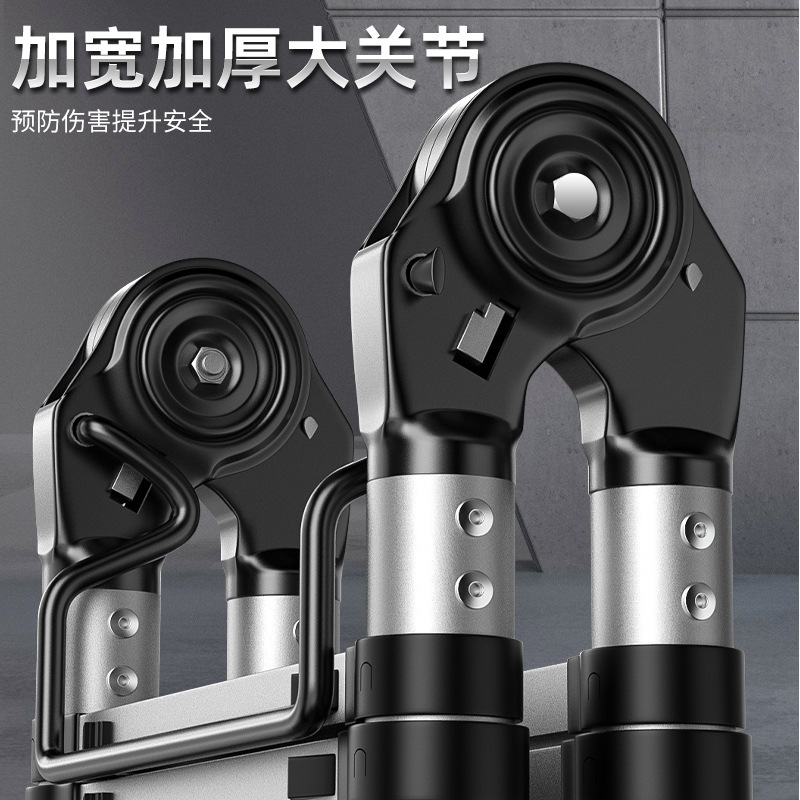 Jianzhicheng espesado aleación de aluminio multifunción retráctil escalera de espiga escaleras del hogar de elevación interior escalera plegable escalera de Bambú