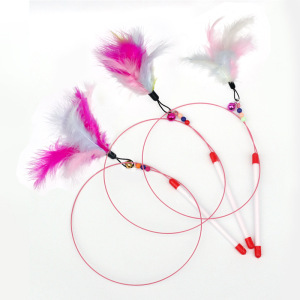 Gato divertido palo, campana, plumas de alambre de acero, juguetes para gatos, auto-hi, juguetes para gatos, artefactos mágicos para gatos, mascotas, juguetes para gatos