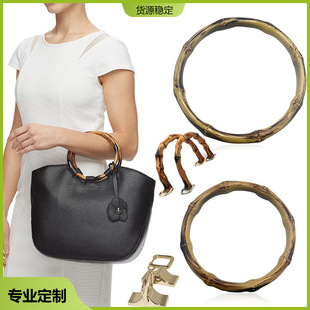Manufacturer's Classy Professional Customized Semi-Circular Simulated Bamboo Handle Circle Hand-Woven Rubberized Handle Customized Model
