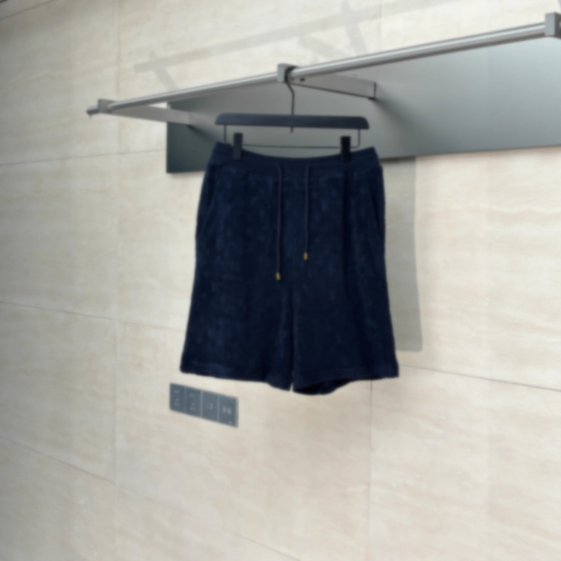 Ceiling Quality 25Ss Trendy Brand New Donkey Home Towel Cloth Old Flower Jacquard Navy Blue Casual Shorts for Men and Women Trendy