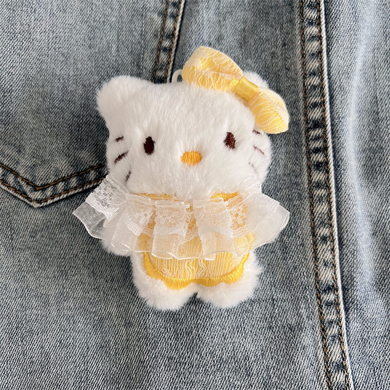 蕾丝裙子hellokitty毛绒公仔配件卡通玩偶胸针挂件diy包装饰辅料|undefined