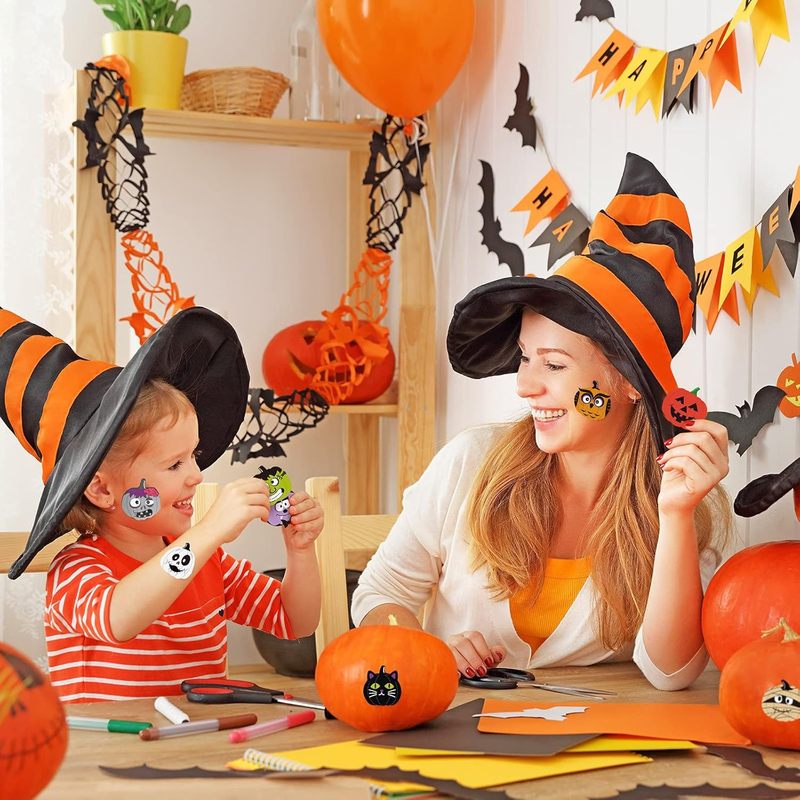 500 ステッカー/ロールハロウィンホリデーお祝い自己粘着ステッカーラベルシールステッカー特殊な形のカボチャ絵文字パッケージ落書き|undefined