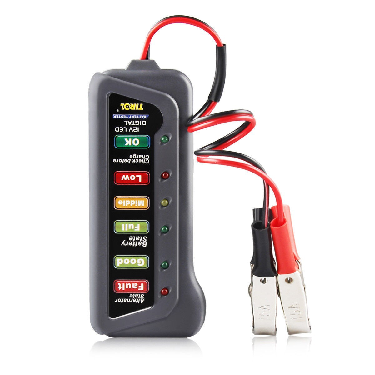 12V电瓶测试仪汽车摩托车电瓶车蓄电池检测仪battery tester