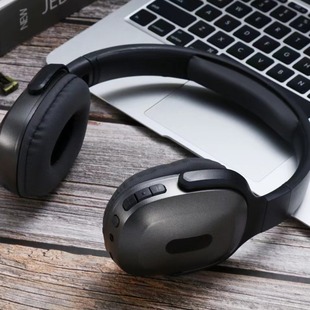 New Digital Display Simple Wind Bluetooth Headset Head-mounted Texture Headset