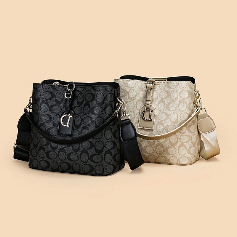 Cross-Border Women's Bags, New Women's Bucket Bags, Classic Handbags, Versatile Simple Shoulder Bags, Crossbody Bags, Women's Bags