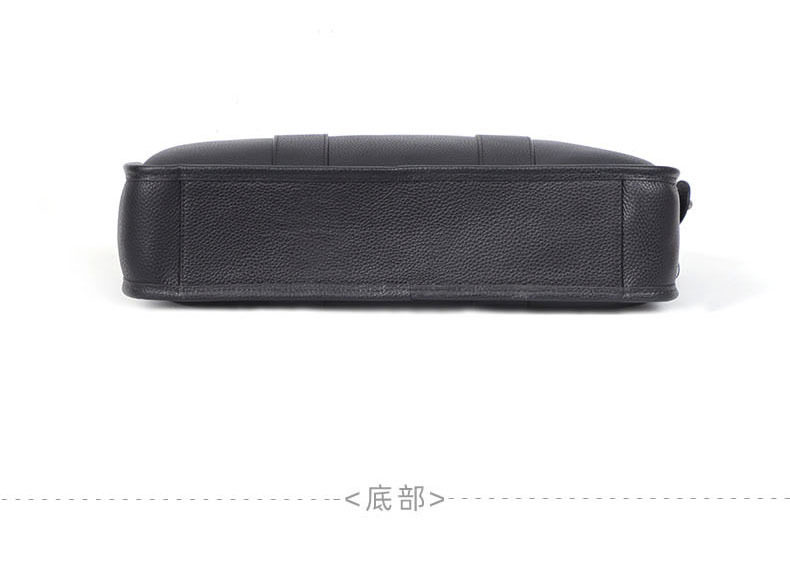 Túi xách nam da bò thật cỡ lớn dạng cặp công sở đựng vừa laptop 14 inch — Hai màu nâu, Màu đen chi tiết 18