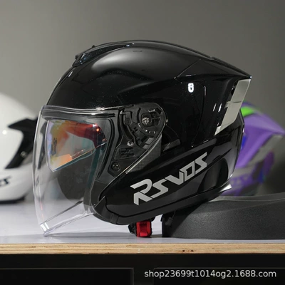 Motorcycle Half Helmet 3/4 | Motosiklet kaskı (dəbilqə) - r05-vds-symphony-black-s-code