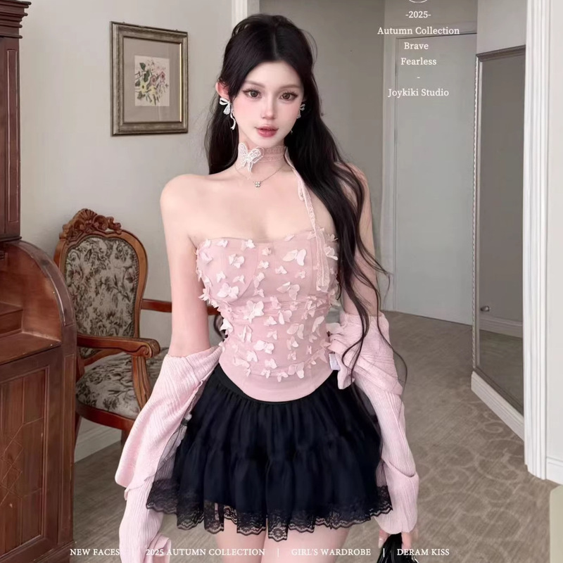 Full of Girlish Charm, Bow-Knot Lace Tube Top, Sexy Top with Breast Pads, Camisole, Pure Desire Hot Girl Top Full of Girlish Charm, Bow-Knot Lace Tube Top, Sexy Top with Breast Pads, Camisole, Pure Desire Hot Girl Top