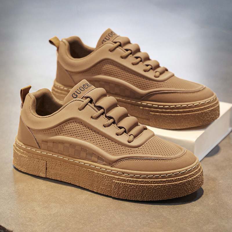 Zapatos de hombre negro puro otoño cocina trabajo especial zapatos de cuero impermeable para hombres zapatos de skate antideslizante