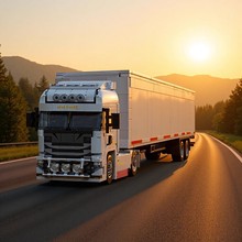 砖悦积木运输车系列卡车集装箱半挂汽车模型男生小颗粒拼装玩具