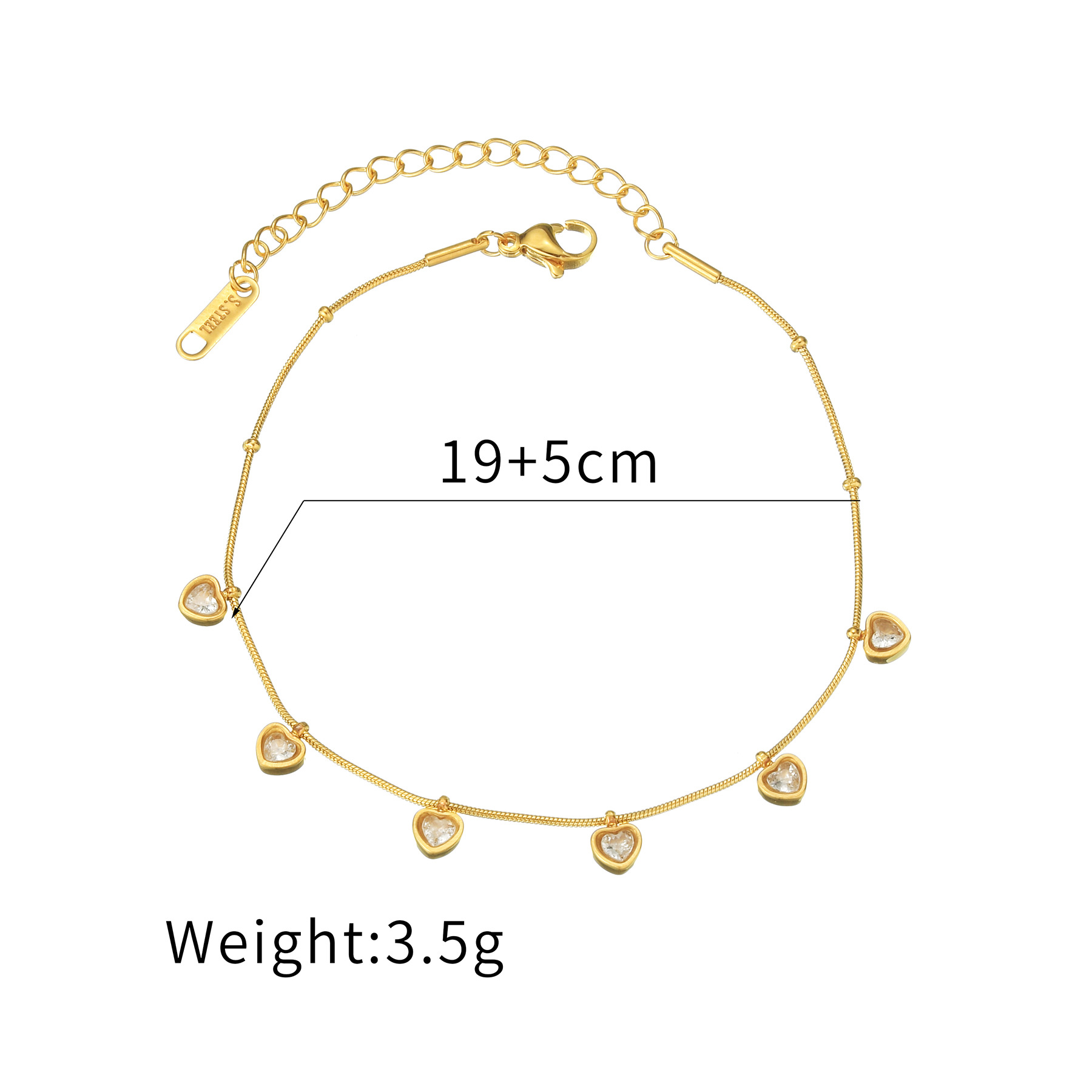 Multi-layer Geometric Bracelet For Women In Gold Plated Stainless Steel_voghion.com