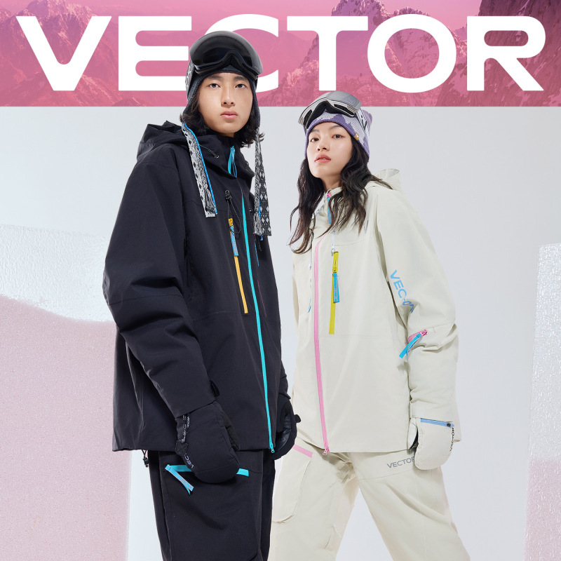 VECTOR Play Extension Ski Suit Jacket Women's Windproof Waterproof Warm Ski Equipment Men's Snowboard Double Ski Suit