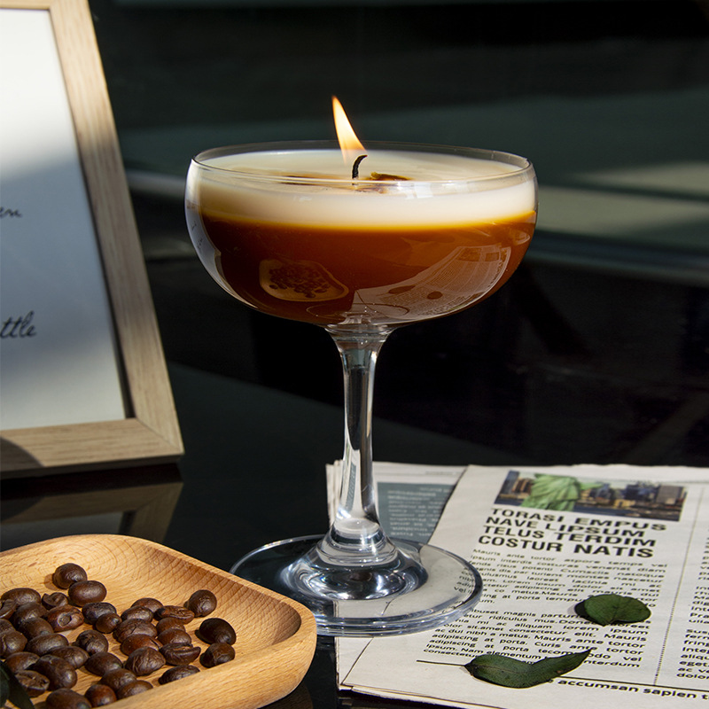 Coffee glass candle, high-quality style, American style