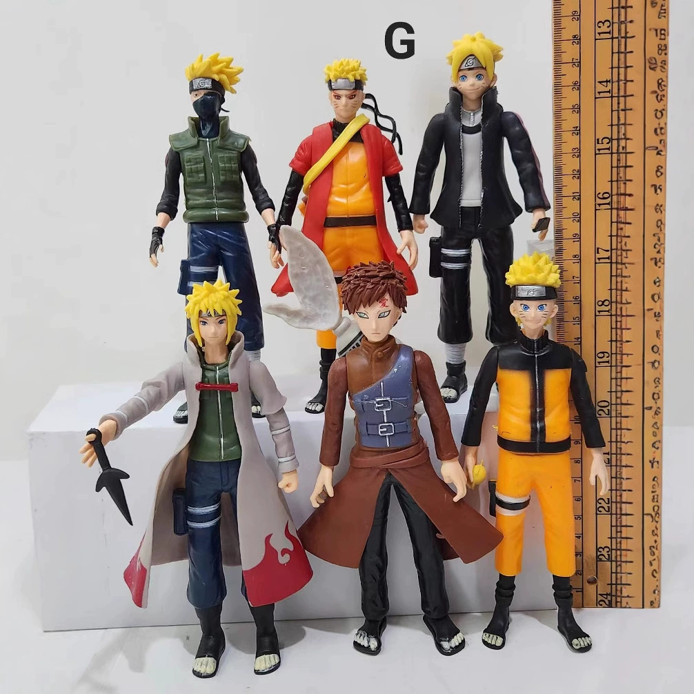 6 live-action Naruto figures from 1st to 11th generation, Naruto, Kakashi, Uchiha, Sasuke, Itachi, Naruto Uzumaki ornaments
