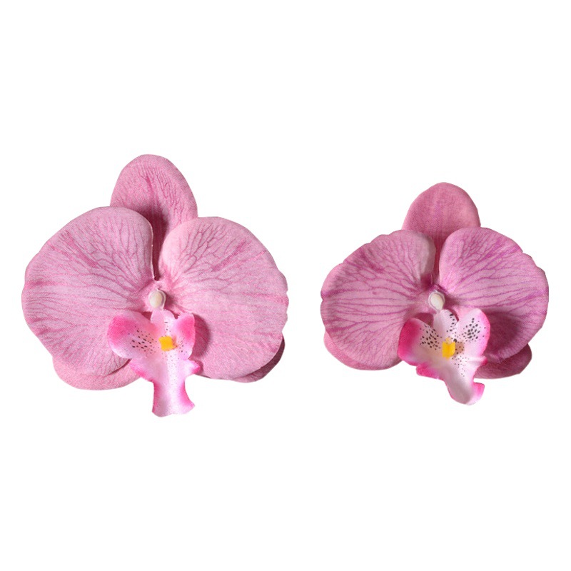 Película de simulación Phalaenopsis cabeza de flor pétalo simulación flor accesorios tocado horquilla bricolaje decoración de boda hecha a mano