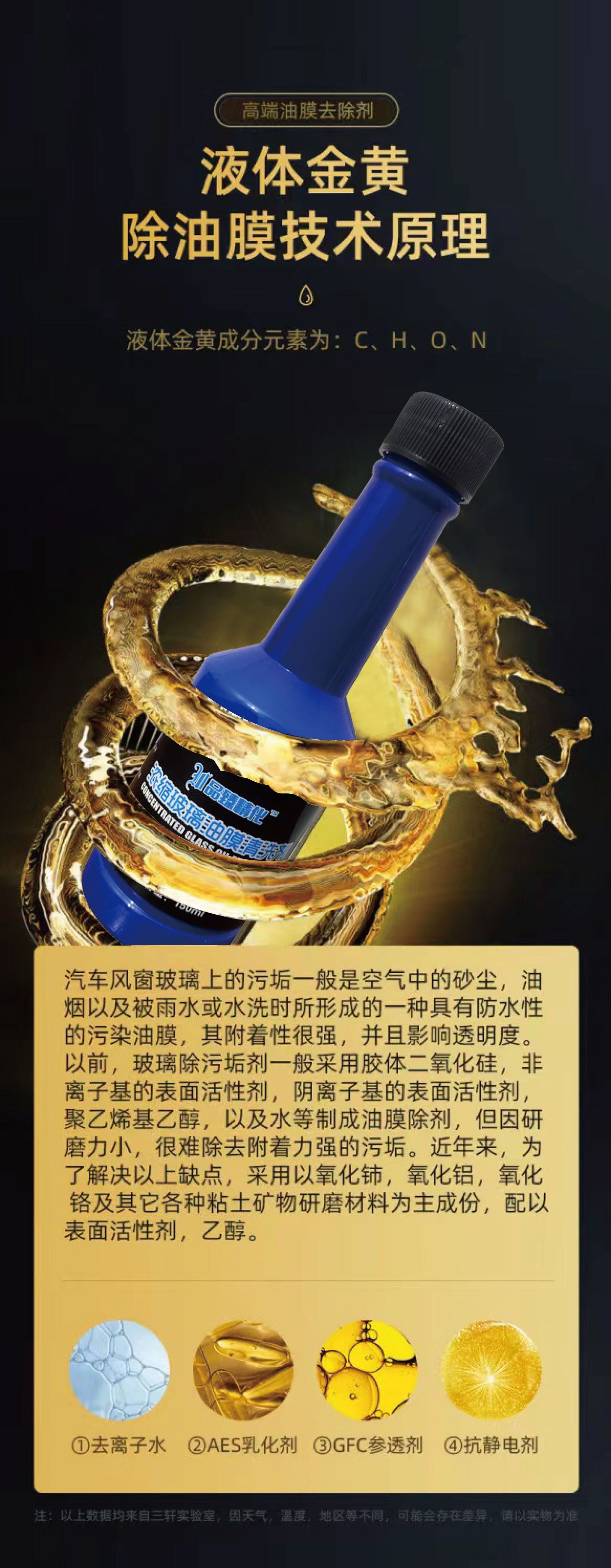 Car Glass Oil Film Cleaner, Front Windshield Remover, Car Window Cleaning Supplies, Powerful Stain Remover and Oil Film Remover