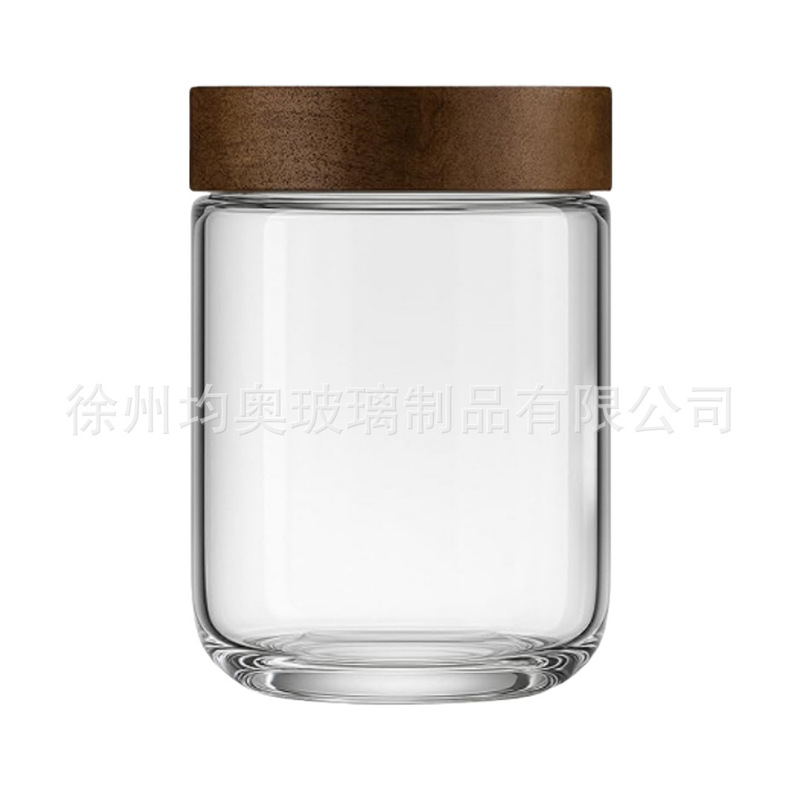 亚马逊玻璃密封罐相思木密封罐厨房食品坚果零食收纳罐|undefined