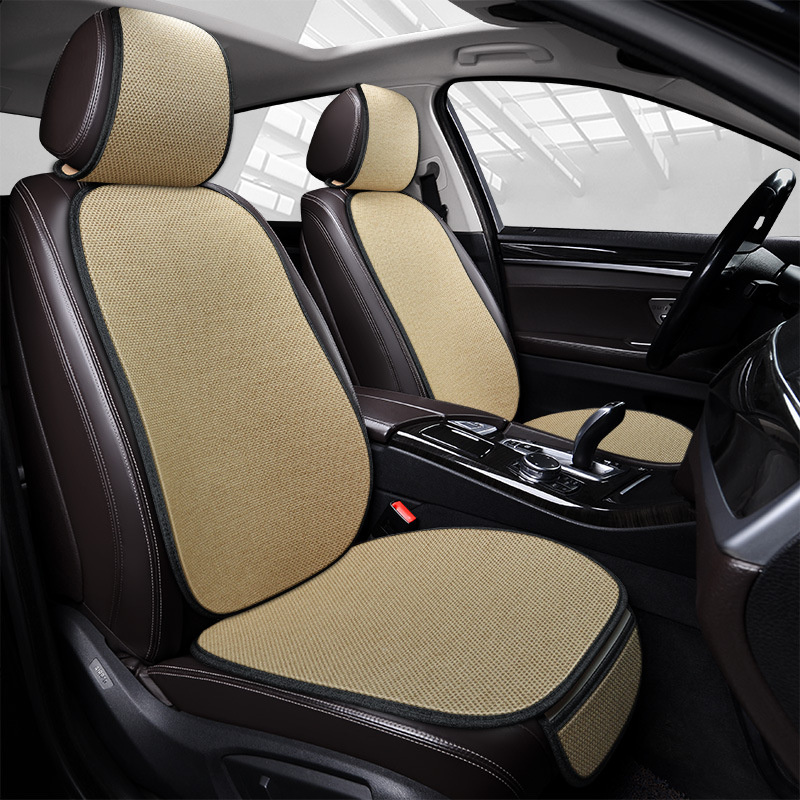 Seat cushion, seat cover — Universal Summer Linen Breathable - beige-one-seat-one-backrest